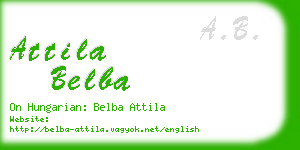 attila belba business card